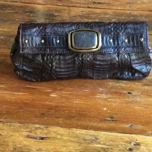R&Y AUGOUSTI Snake Skin Clutch